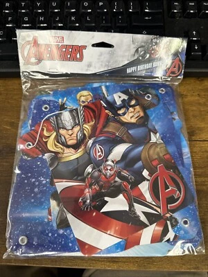 Marvel Avengers 7,59 pies Banner Feliz Cumpleaños Nuevo Foto 1 de 3