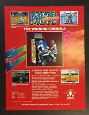 RARE VINTAGE ARCADE MACHINE  FLYER – MOTO FRENZY – GAME, ATARI, USA, 1992.