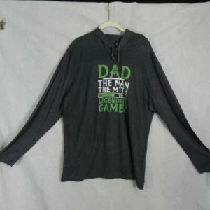 Amboss Herren XL grau leichter Kapuzenpullover GAMER DAD Mann Mythos legendär #CL - Bild 1 von 5