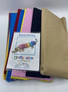 Quilt Plus Rainbow Hot Dog Kit Fabric Pattern Instructions USA - Picture 1 of 7