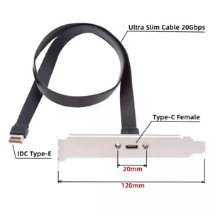 USB 3.2 Gen 2x2 20Gbps USB C Front Panel Header to USB Type-E Extension Cable - Picture 1 of 6