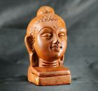 Vintage Indian Handmade Terracotta Buddha Head Statue Home Decorative Art