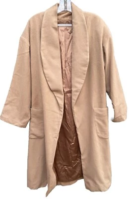 Casaco vintage Vicuna e cashmere sob medida à mão xale de camelo colarinho - Imagem 1 de 4