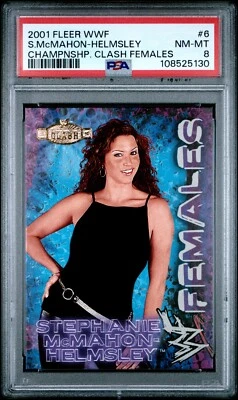 2001 Fleer WWF WWE Stephanie McMahon #6 PSA 8 POP 3 Only 6 Higher - Image 1 of 2