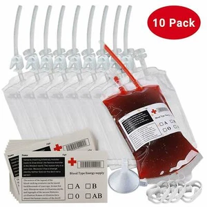 1/10/50x Halloween Cosplay Getränkebeutel Blutbeutel Requisiten Zombie Beverage. - Bild 1 von 13