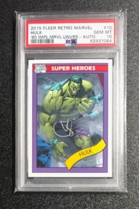 2015 Marvel Retro  🔥 1990 IMPEL HULK PSA 10 🔥 Mann Autograph - Picture 1 of 2