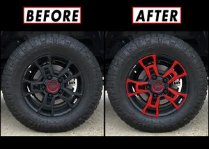 Superposición Redout Blackout para Toyota Tundra 2014-21 18" TRD llanta de rueda radio completo - Imagen 1 de 3