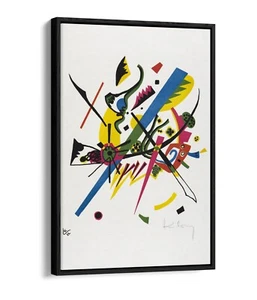 WASSILY KANDINSKY "SMALL WORLDS I" ABSTRACT -FLOAT EFFECT FRAME CANVAS ART PRINT - Picture 1 of 12
