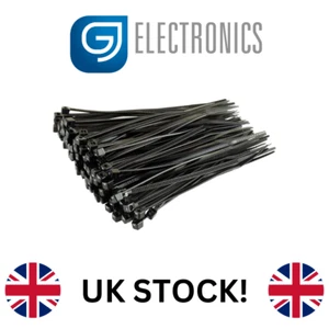 Plastic Cable Ties, Black - 4.4 x 280mm (100 Pack) - Picture 1 of 1
