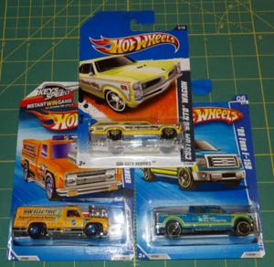 Lot of 3 - 2010 Hot Wheels HW City Works - Rescue Ranger Ford F-150 66 GTO Wagon - Picture 1 of 10