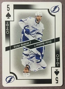 2017-18 O-Pee-Chee Playing Cards #5-Spades Victor Hedman Tampa Bay Lightning - Picture 1 of 2