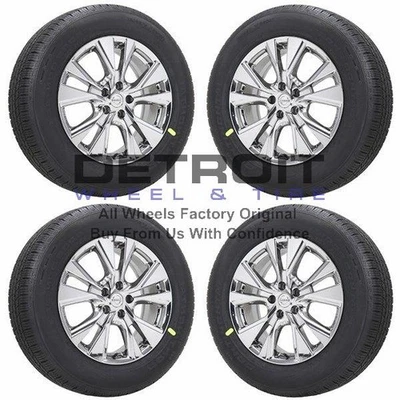 18" Nissan Murano PVD Bright Chrome Wheels Rims & Tires OEM 2013-2019 62706 - Image 1 of 3