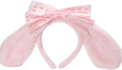 Anime Plush Ears Headband Furry Bunny Ears Hairband for Women Kawaii Halloween C - Image 1 of 4