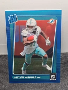 Jaylen Waddle 2021 Panini Donruss Optic Aqua 221/299 Rated Rookie RC Miami  - Bild 1 von 2