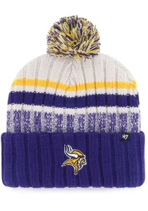 Minnesota Vikings '47 Brand Natural Long Range Cuff Knit w/ Pom - Picture 1 of 2