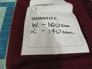 Burgundy Knit Fabric Stretch Textured Material 160cm x 140cm Sewing Craft - Picture 1 of 7