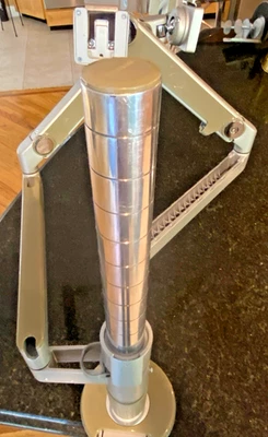 HumanScale Dual Monitor Arms 20" High Post Aluminum/Silver - Image 1 of 4