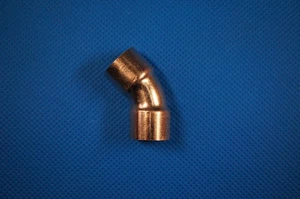 HVAC Copper Fitting CxC 45° Elbow 5/8" Flaring ID 16mm - Picture 1 of 6