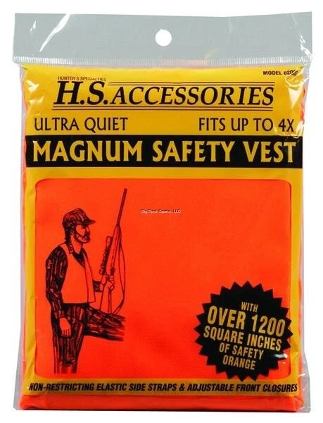 NEW! Hunters Specialties Magnum Safety Hunting Vest, Blaze Orange 02002 - Image 1 of 1