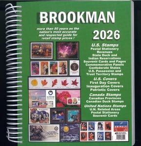 2026 Brookman Price Guide US Canada UN Postage Stamp & Cover Catalogue +Brochure - Picture 1 of 4