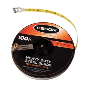 KESON ST10018 Long Tape Measure,3/8 In x 100 ft 6XGR1 - Picture 1 of 1