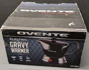 Ovente Electric Ceramic Gravy Warmer FW177833B Fudge Cheese Sauce 33oz Black NIB - Picture 1 of 3