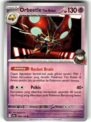 Pokemon Presence of Champions Card 068/138 Team Rocket's Orbeetle - Image 1 of 4