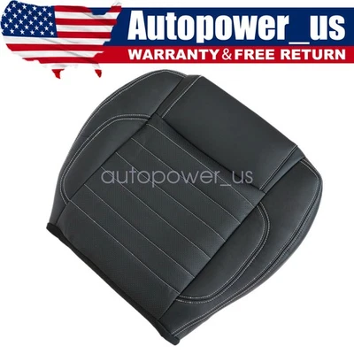 Fits 2010 2011 2012 2013 2014 Ford Mustang GT Driver Bottom Seat Cover Black - Image 1 of 4