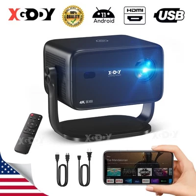 Smart 4K FHD Projector 18000LMS WiFi AutoFocus Video Home Theater 1080P US - Image 1 of 4