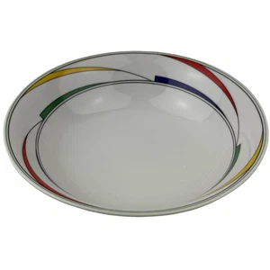 International China Flash Vegetable Serving Bowl Rhythm VTG 9" Multi-Color Japan - Picture 1 of 8