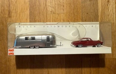 Top: Busch 44718 Buick mit Airstream Wohnwagen Automodell 1:87 Automodell OVP! - Bild 1 von 4