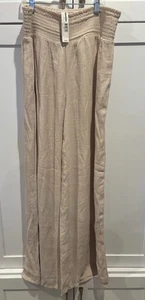 NWT New Directions Pull-on Pants Stretch Safari Size L Large Striped Tan Boho - Picture 1 of 6