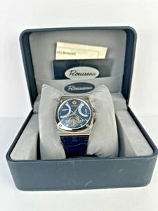Louis Richard Automatic Men’s Chronograph Rare Collectible Blue Dial Watch - Picture 1 of 17
