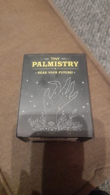 Mini Pocket Tiny Palmistry Set/ Box With Palm,  Book And Clear Quartz - Image 1 of 4