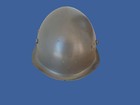WWII ERA DANISH M/39 ROYAL GUARD HELMET WITH LINER AND LEATHER CHIN STRAP