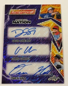 Shields / Cortez / Hall 2025 Leaf Baseball Nation Triple AUTO Autograph RC /8 - Bild 1 von 1
