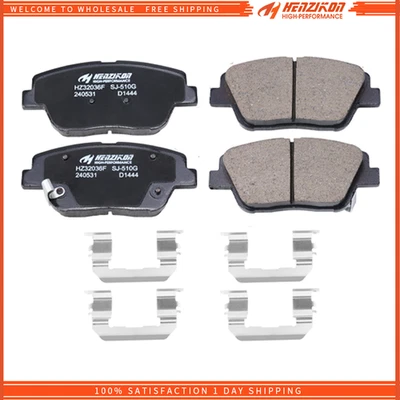 Front Ceramic Brake Pads with Hardware for 2011 - 2015 Hyundai Sonata 2.0L 2.4L - Image 1 of 4