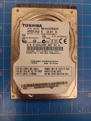 Toshiba MK6459GSXP HDD2J52 640GB Laptop Hard Drive - Image 1 of 4