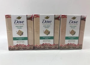 3 Packs of 2 Dove Holiday Treats Limited Edition Bar Soap Peppermint Bark 6 Bars - Picture 1 of 4