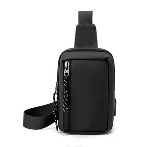 Side Sling Male Shoulder Bag Oxford Man Phone Bag Men Chest Bag Cycling - Picture 1 of 15