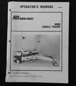NEW IDEA 9800 SINGLE FRAME PLANTER MONITOR OPERATORS MANUAL 120+ PAGES NICE - Picture 1 of 6