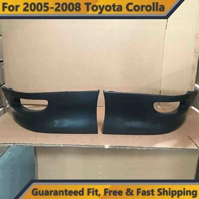 Kit de labio de alerón de parachoques barbilla inferior estilo S para Toyota Corolla 2005 2006 2007 2008 Foto 1 de 4