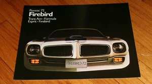 1972 Pontiac Firebird Sales Brochure Catalog Trans Am Formula Esprit - Picture 1 of 2