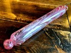 Rare Victorian Nailsea Large Glass Rolling Pin