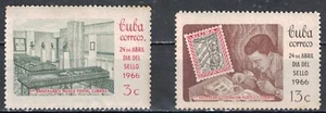 sCUBA Sc# 1102-1103  STAMP DAY philately CPL SET of 2  1966 MNH - Picture 1 of 1
