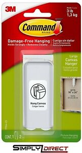 3M Command Large Canvas Hanger Holds 1.3kg Strongly Removes Damage Free-17044-ES
