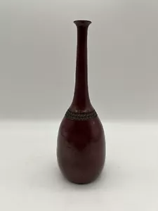 David Cruz signierte Vase Ochsenblut glasiert Puerto Rico Studiokeramik - Bild 1 von 6