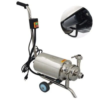 Portable 110V Centrifugal Pump Sanitary Beverage Pump 3Ton/h Inlet 1.4" 750W - Image 1 of 4