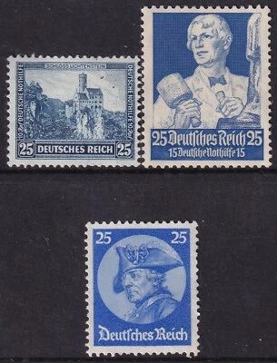 GERMAN EMPIRE 1932-34 Charity issues (blue & 25pf) sc. B47-66 & 400 cv. $385 usd - Image 1 of 2