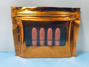MAC - SHINY PRETTY THINGS PARTY FAVOURS MINI LIPSTICK - NUDE - SET OF 4 - NEW - Picture 1 of 1